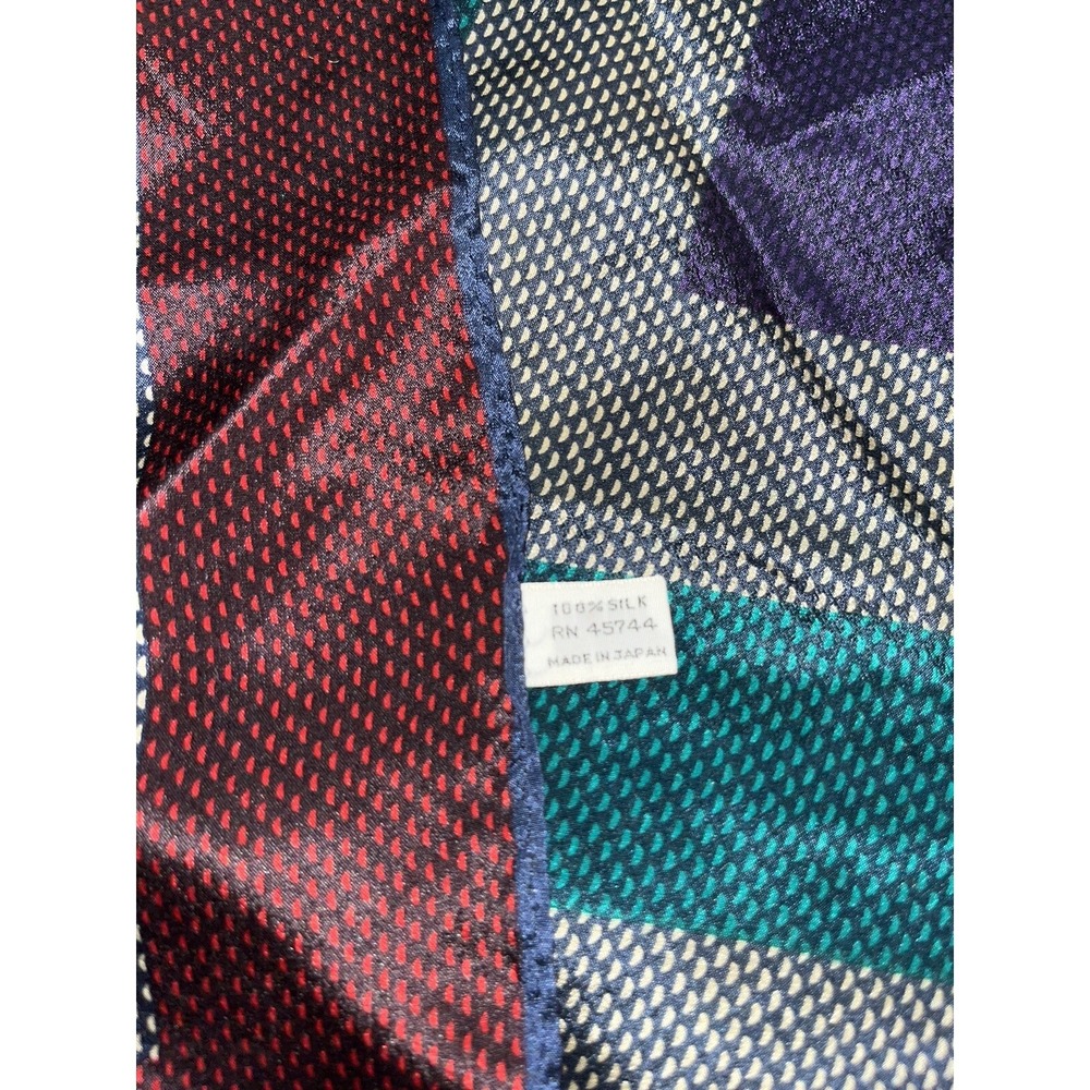 silk scarves lot of‎ 3 , 1 handrolled scarf , ocean , geometric , floral - Picture 2 of 15